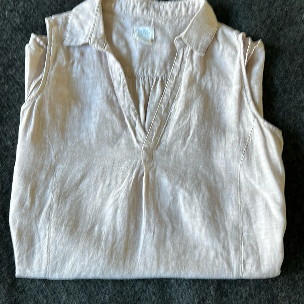 SIGRID OLSEN  Blouse without sleeves size S 100% linen
